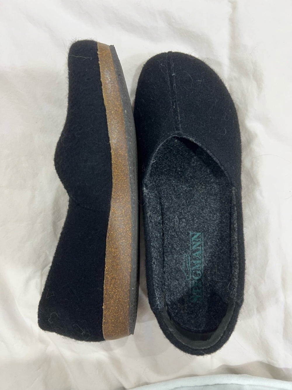 STEGMANN Liesl Black Wool Skimmer Flat 6.5 - Picture 3 of 6